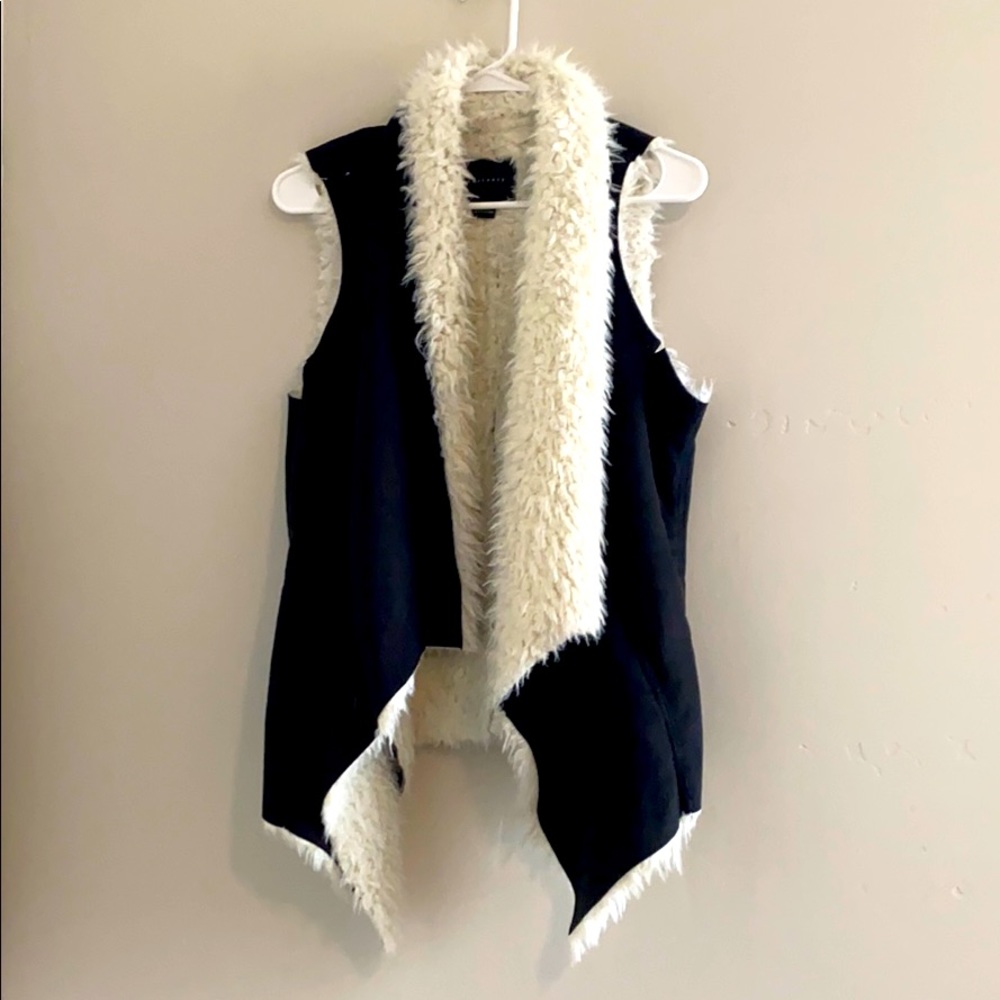 Anthropologie Sanctuary Faux Fur and Leather Vest